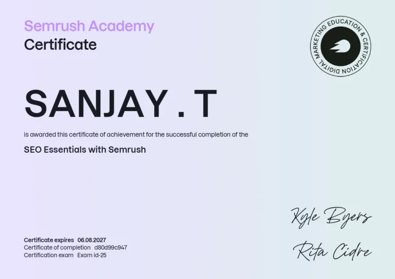 Certificate